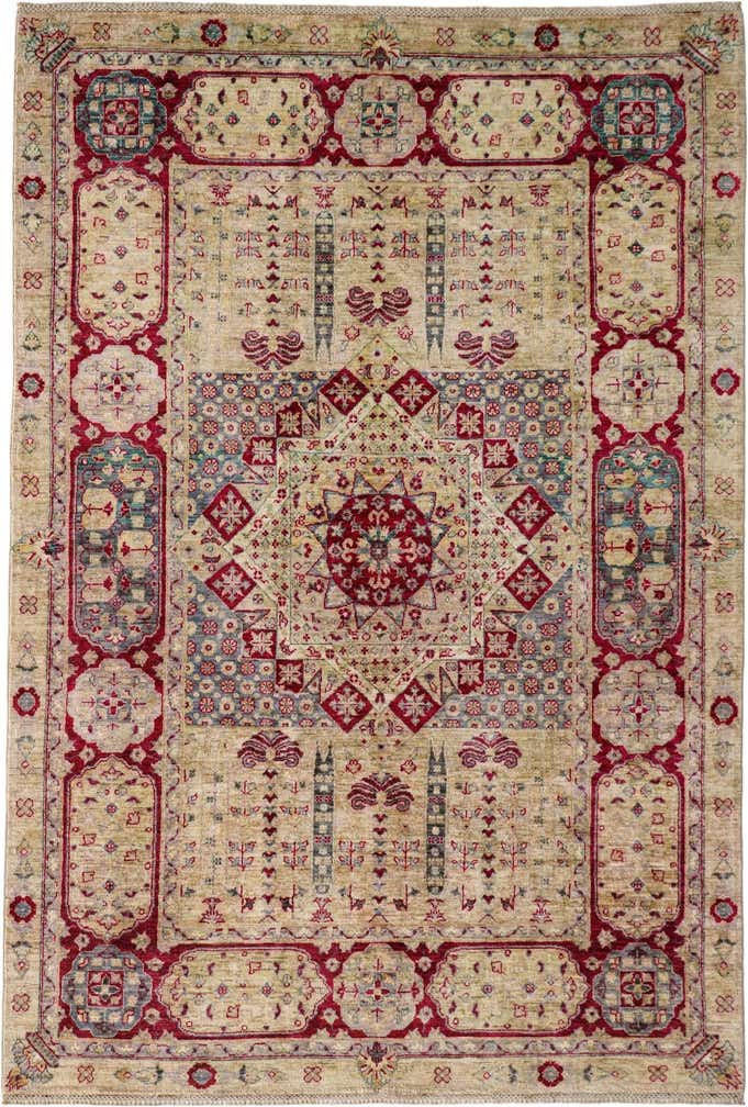 6' 1 x 8' 10 Hand Knotted Mamluk Ziegler Rug