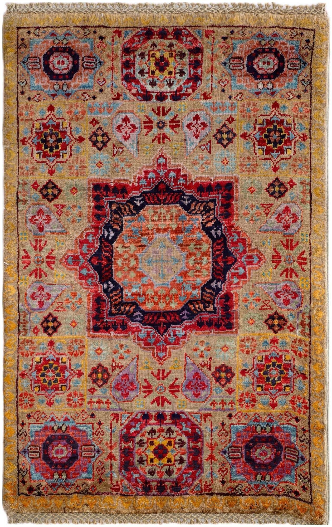 2' x 3' 2 Hand Knotted Mamluk Ziegler Rug