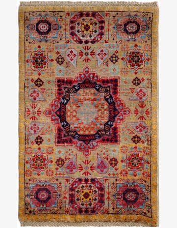 2' x 3' 2 Hand Knotted Mamluk Ziegler Rug