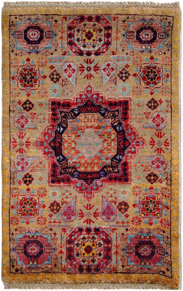2' x 3' 2 Hand Knotted Mamluk Ziegler Rug