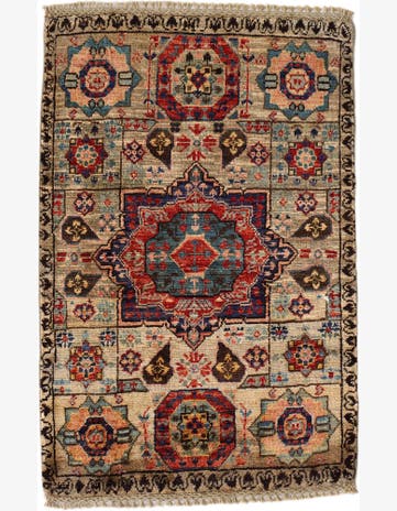 2' x 2' 11 Hand Knotted Mamluk Ziegler Rug