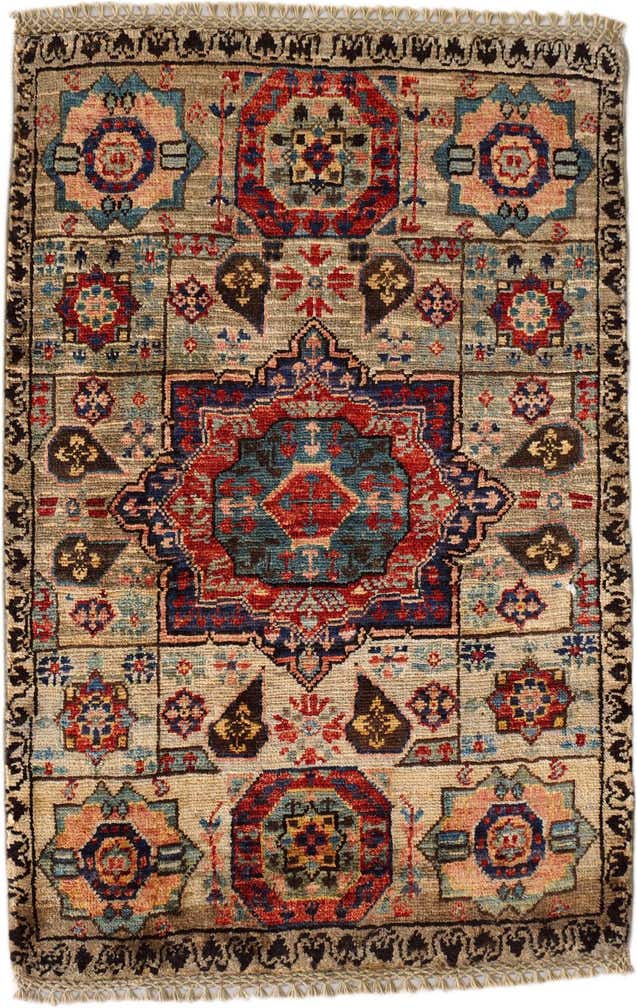 2' x 2' 11 Hand Knotted Mamluk Ziegler Rug