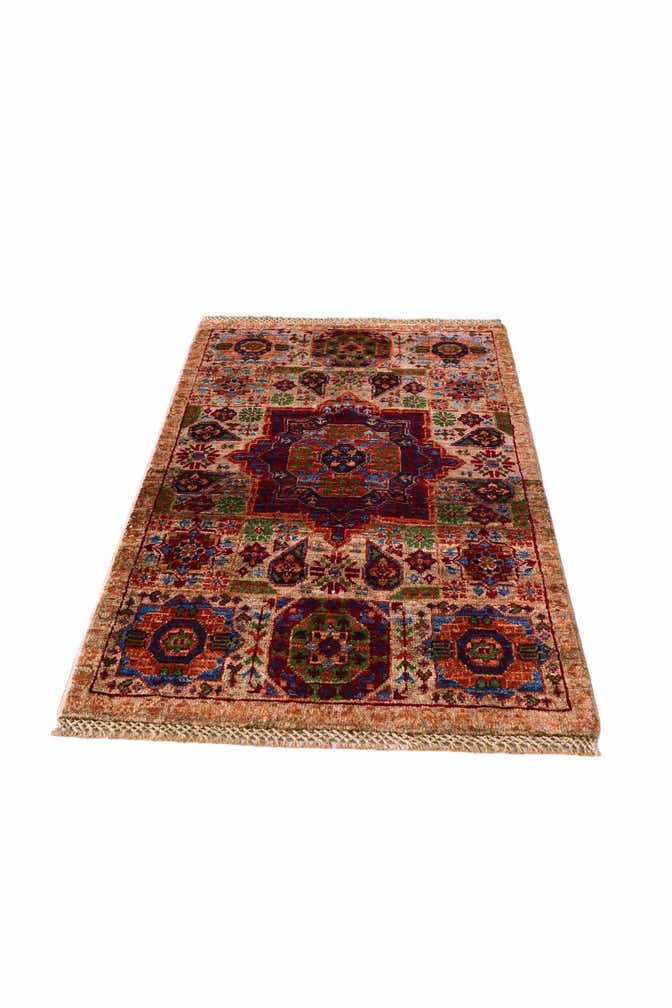 2' x 3' 4 Hand Knotted Mamluk Ziegler Rug