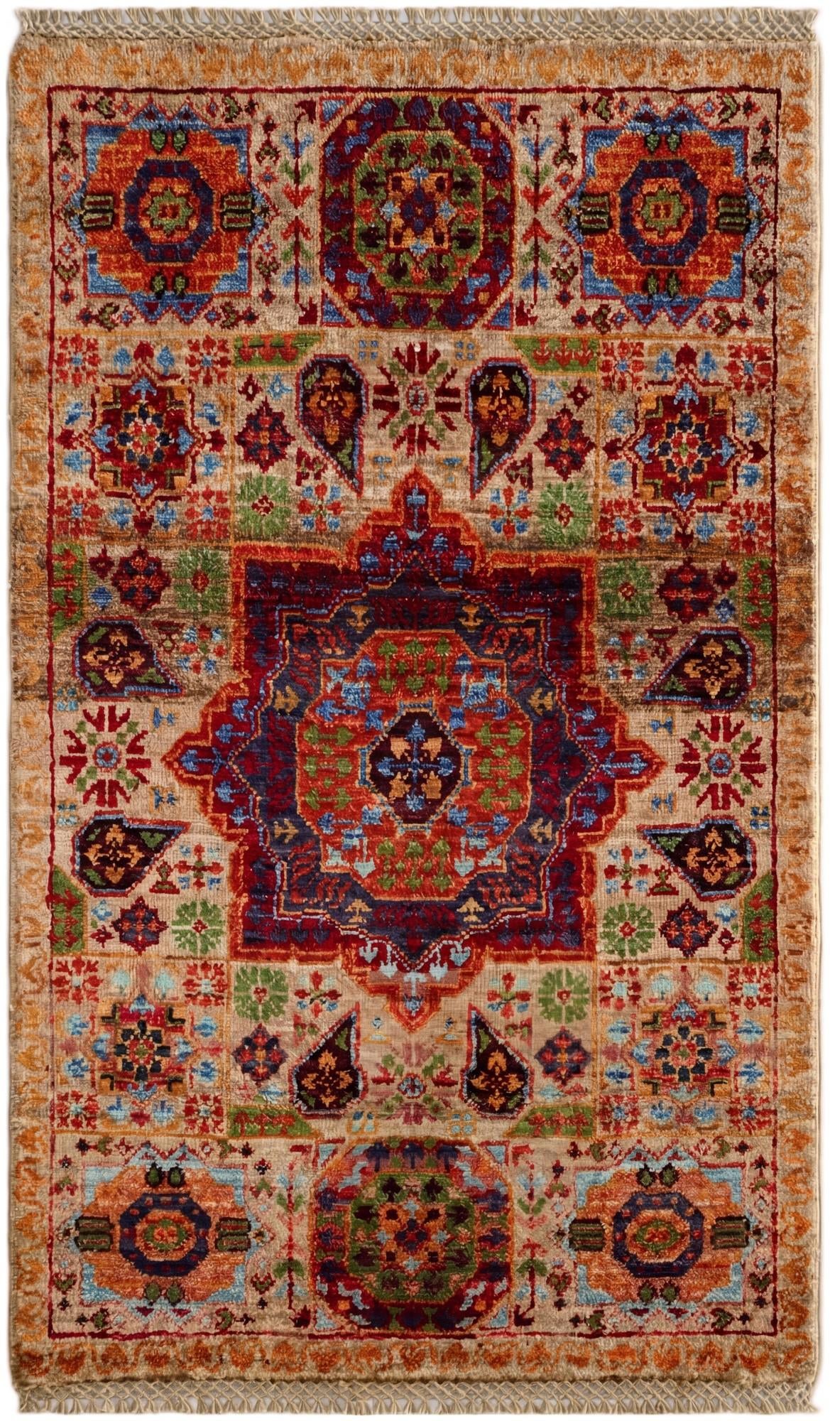 2' x 3' 4 Hand Knotted Mamluk Ziegler Rug