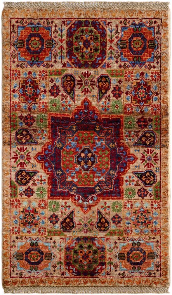 2' x 3' 4 Hand Knotted Mamluk Ziegler Rug