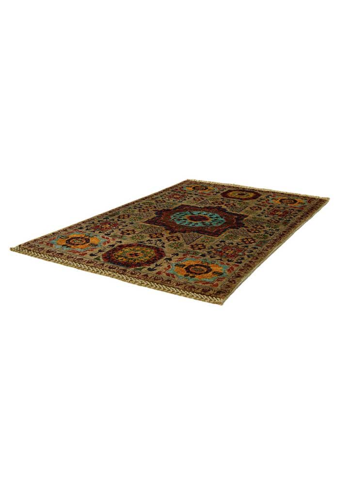 1' 11 x 2' 11 Hand Knotted Mamluk Ziegler Rug