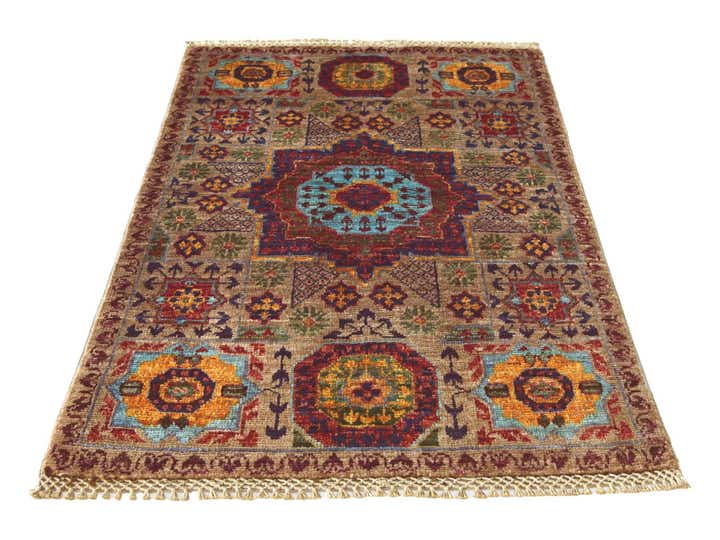 1' 11 x 2' 11 Hand Knotted Mamluk Ziegler Rug