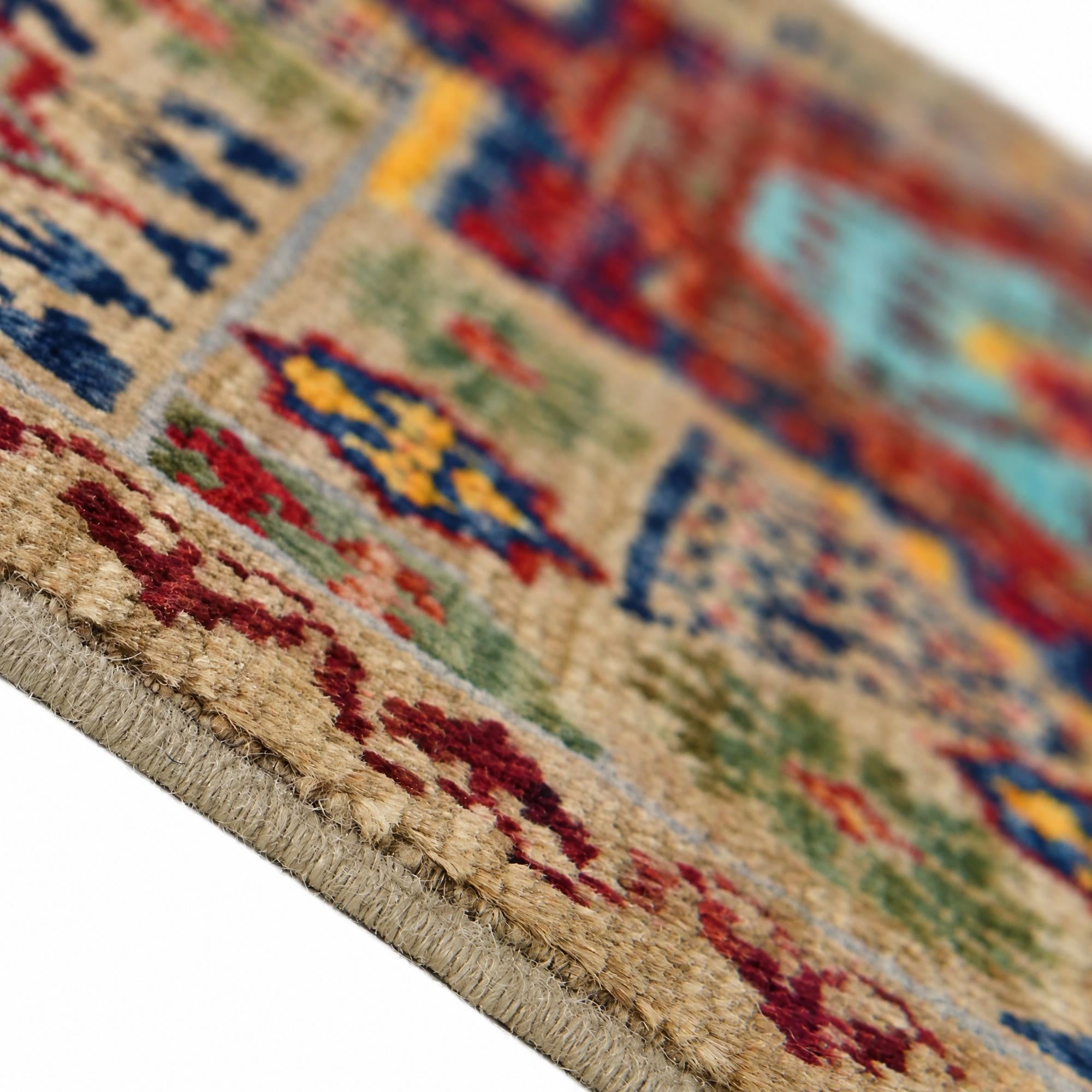 60cm x 90cm Hand Knotted Mamluk Ziegler Rug