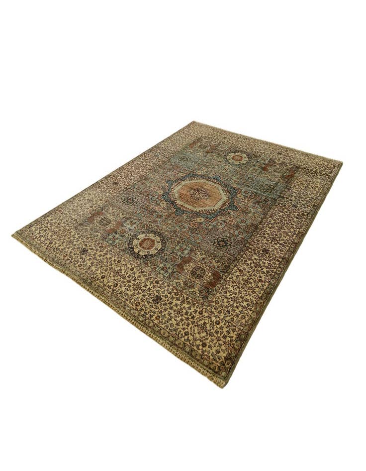 Detail image of 5' x 6' 5 Hand Knotted Mamluk Ziegler Rug