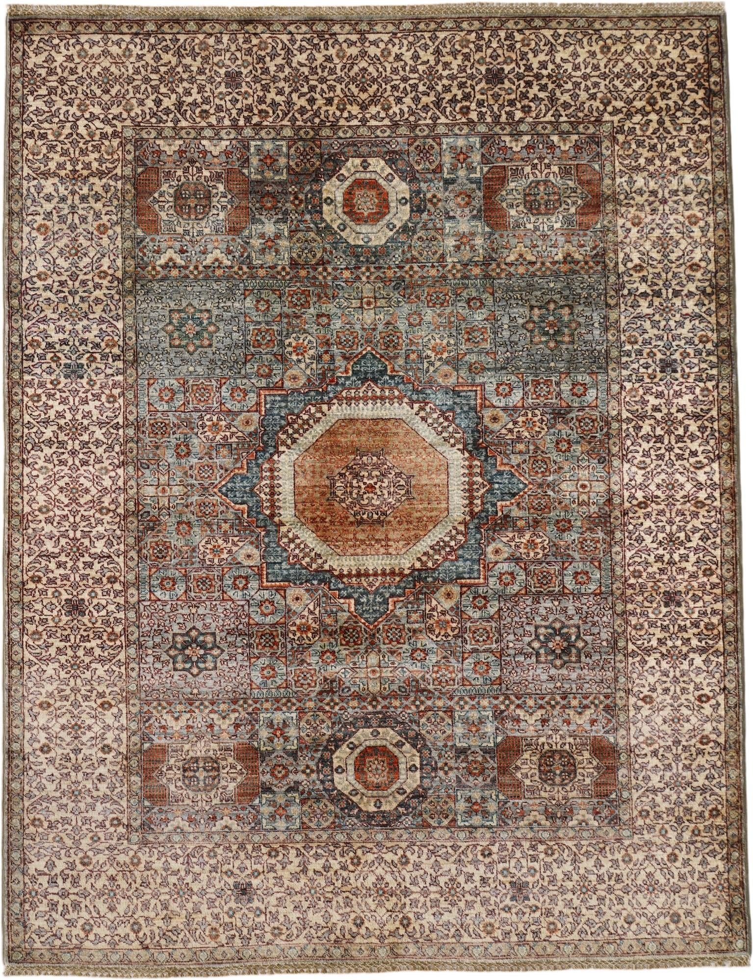 5' x 6' 5 Hand Knotted Mamluk Ziegler Rug