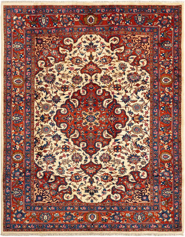 Detail image of 6' 8 x 9' 8 Mashad Wool Rug