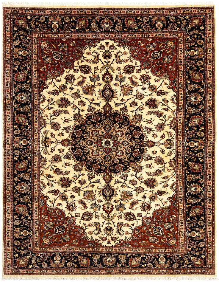 Detail image of 6' 6 x 9' 10 Mashad Wool Rug