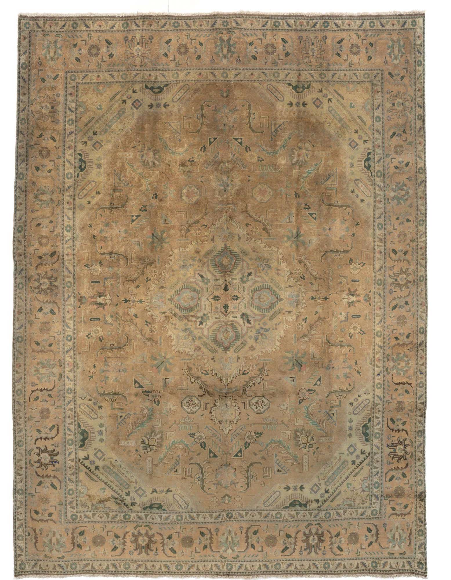 10' 2 x 12' 10 Hand Knotted Mashad Persian Wool Rug
