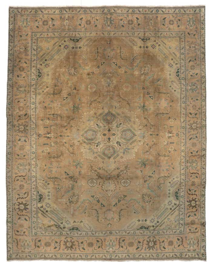 10' 2 x 12' 10 Hand Knotted Mashad Persian Wool Rug