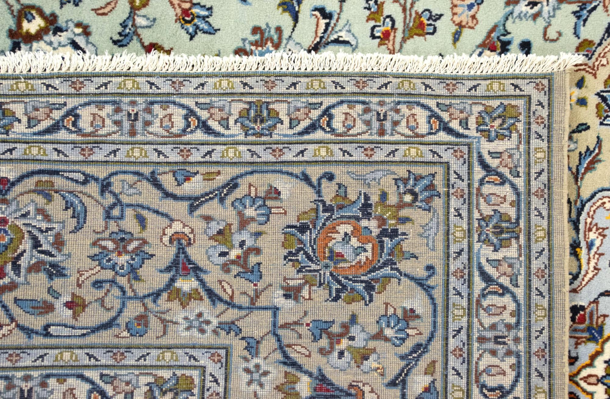 10' x 12' 11 Hand Knotted Mashad Persian Wool Rug