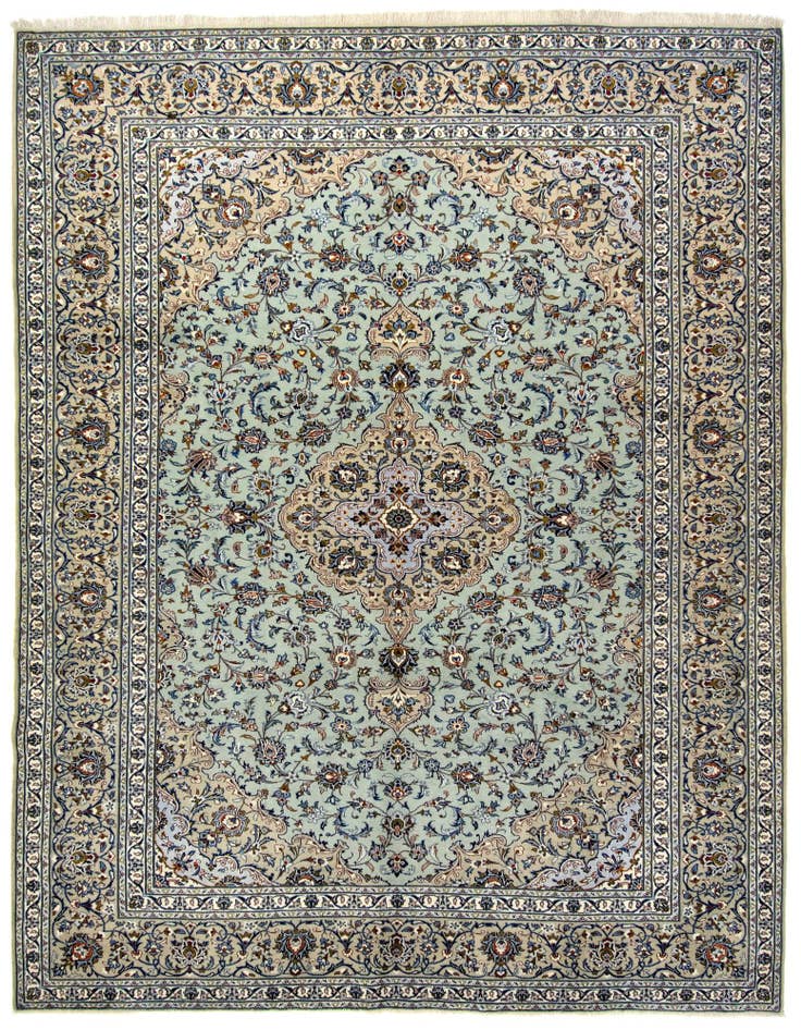 Detail image of 10' x 12' 11 Hand Knotted Mashad Persian Wool Rug