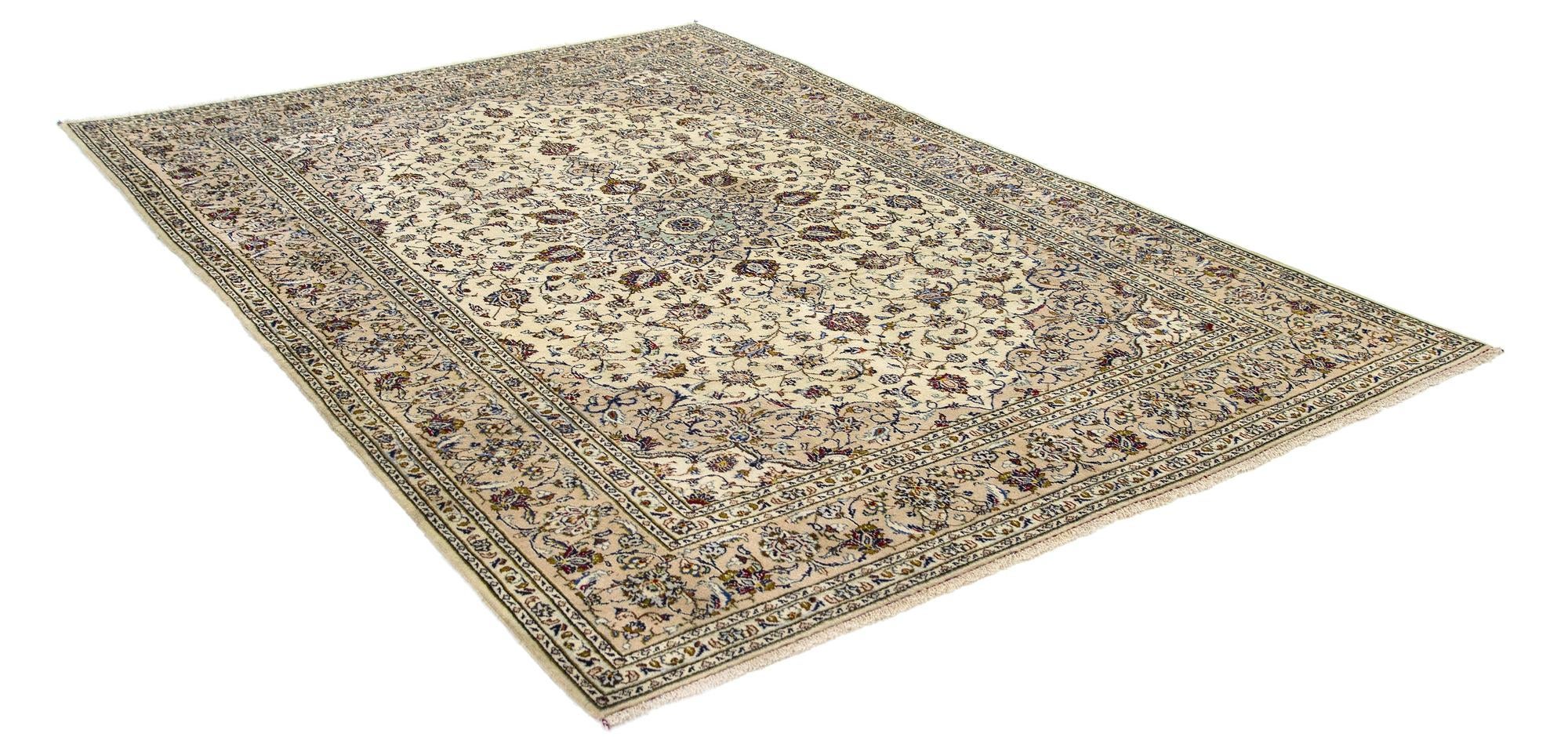 8' 1 x 11' 8 Hand Knotted Mashad Persian Wool Rug