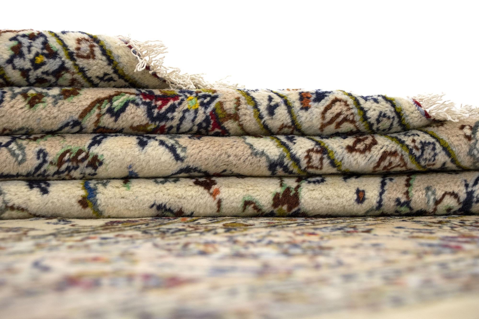 8' 1 x 11' 8 Hand Knotted Mashad Persian Wool Rug