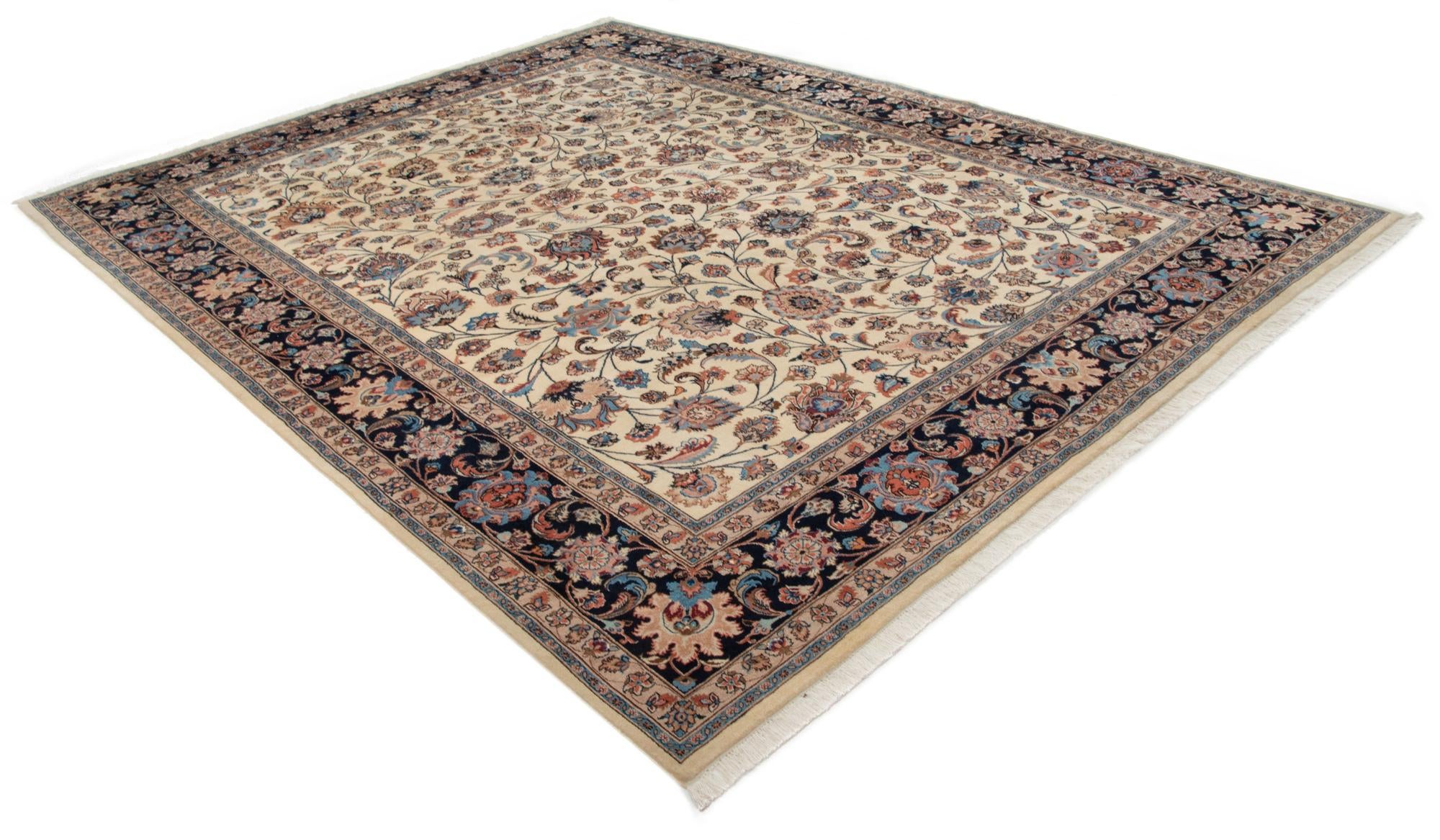 9' 10 x 12' 8 Hand Knotted Mashad Persian Wool Rug