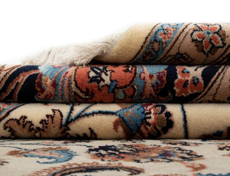 Detail image of 9' 10 x 12' 8 Hand Knotted Mashad Persian Wool Rug