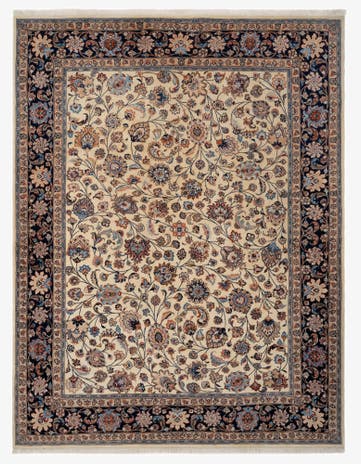 9' 10 x 12' 8 Hand Knotted Mashad Persian Wool Rug