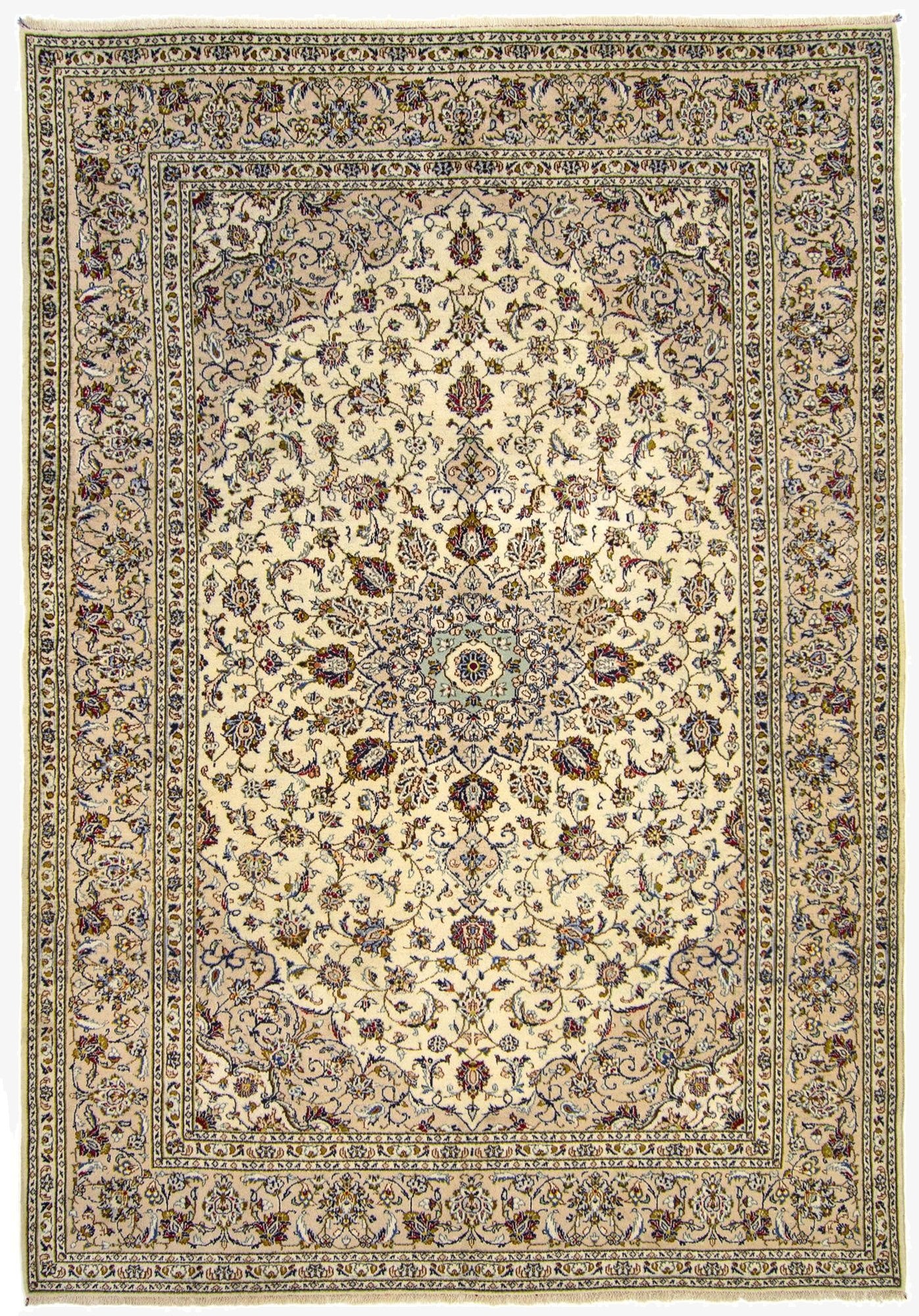 8' 1 x 11' 8  Hand Knotted Mashad Persian Wool Rug