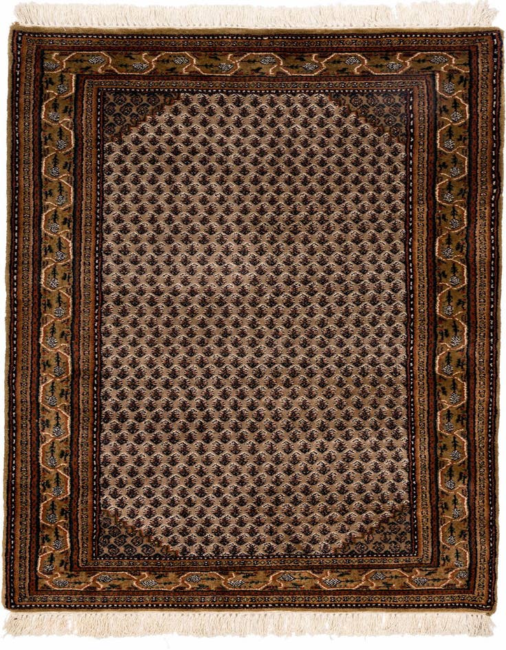 Detail image of 3' 2 x 5' 3 Hand Knotted Mir Wool Rug