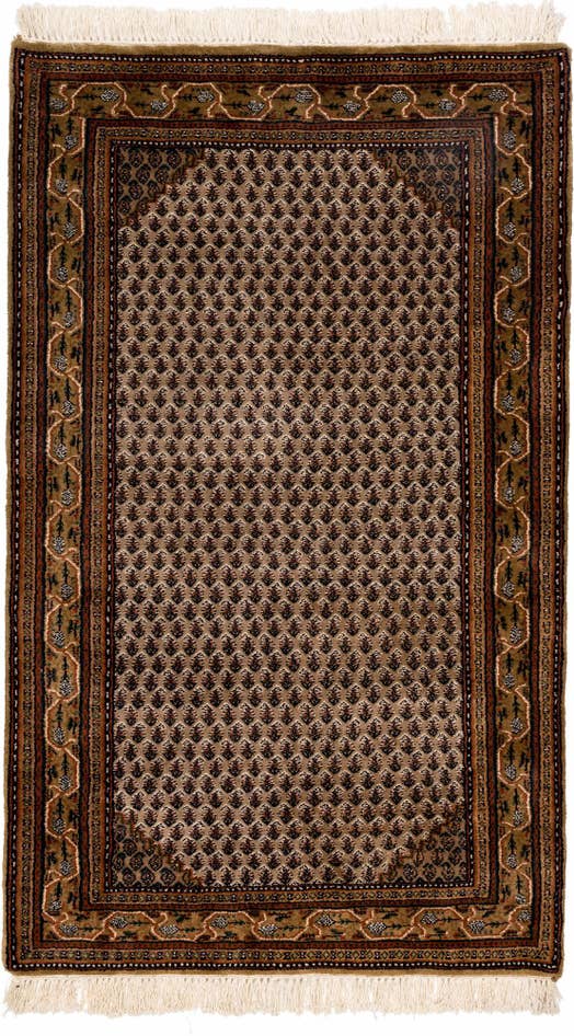 Detail image of 3' 2 x 5' 3 Hand Knotted Mir Wool Rug