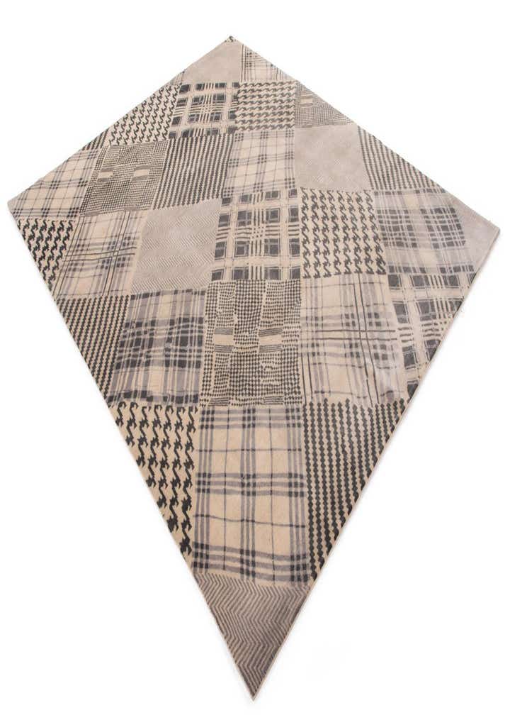 7' 9 x 9' 3 Modern Manshu Wool Rug