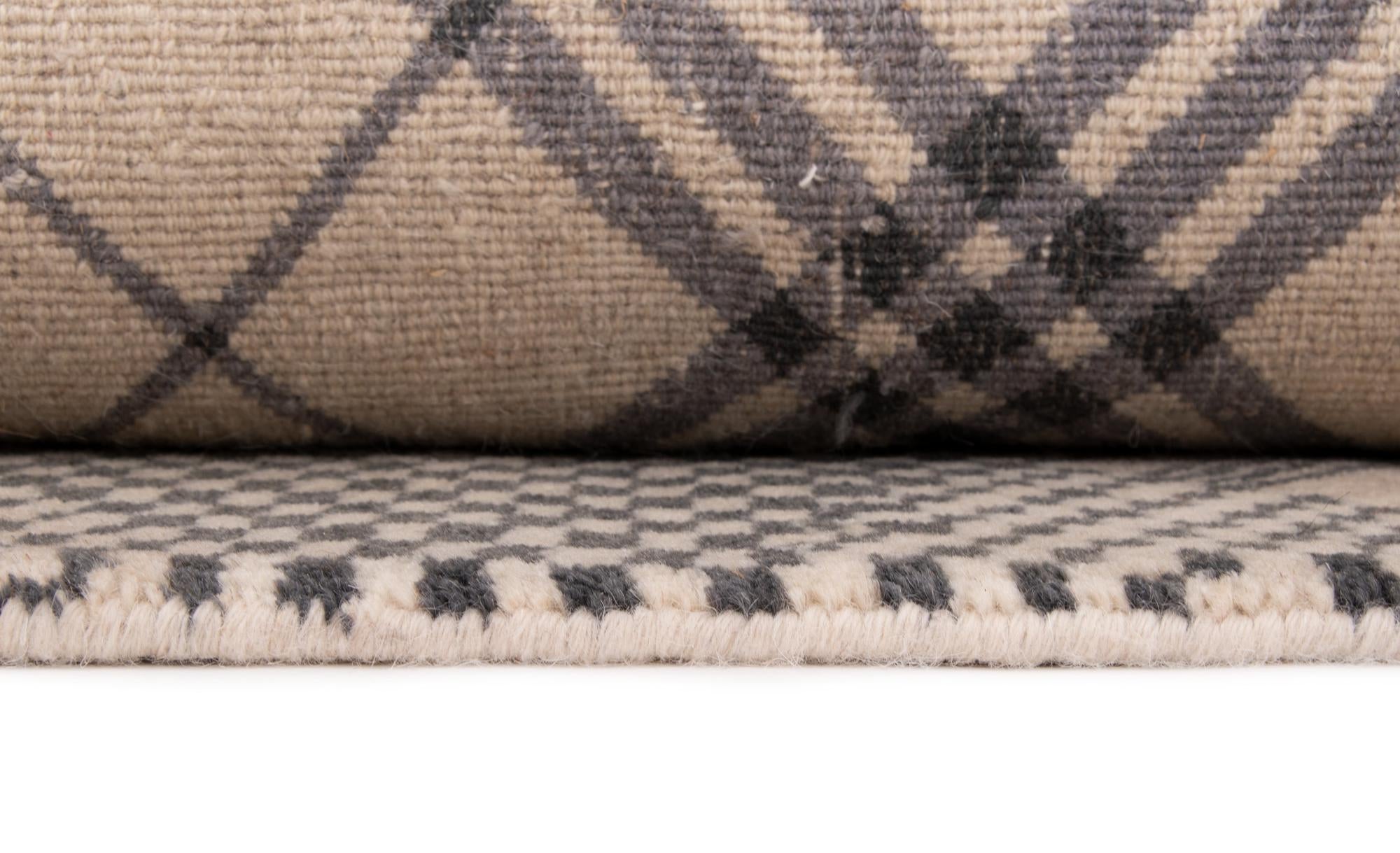 7' 9 x 9' 3 Modern Manshu Wool Rug