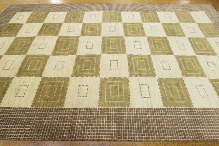 6' 10 x 9' 9 Hand Knotted Modern Ziegler Oriental Rug