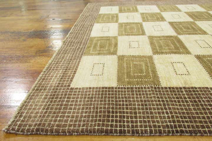 6' 10 x 9' 9 Hand Knotted Modern Ziegler Oriental Rug