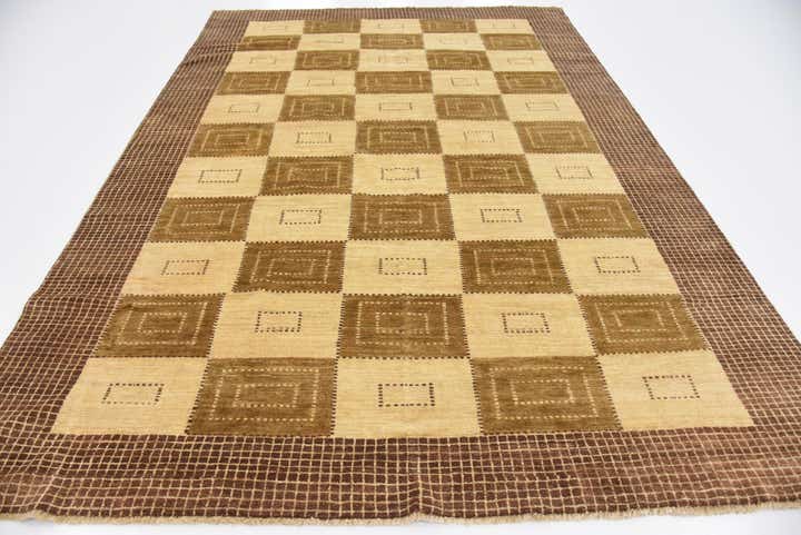 6' 10 x 9' 9 Hand Knotted Modern Ziegler Oriental Rug