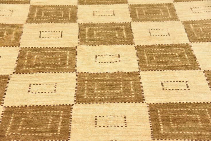 Detail image of 6' 10 x 9' 9 Hand Knotted Modern Ziegler Oriental Rug