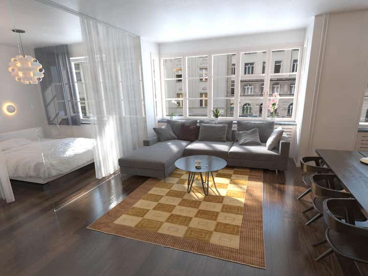 6' 10 x 9' 9 Hand Knotted Modern Ziegler Oriental Rug