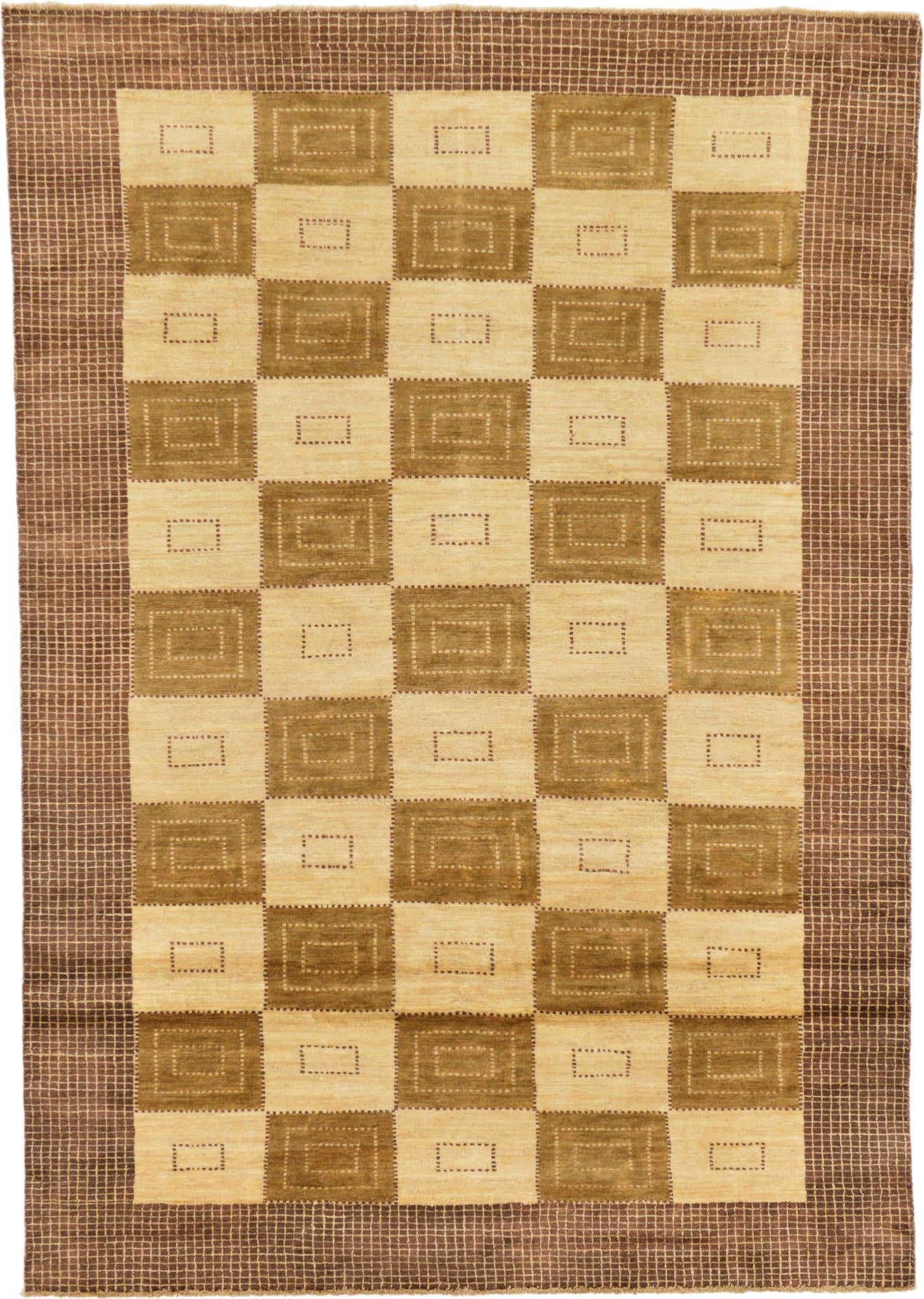 6' 10 x 9' 9 Hand Knotted Modern Ziegler Oriental Rug