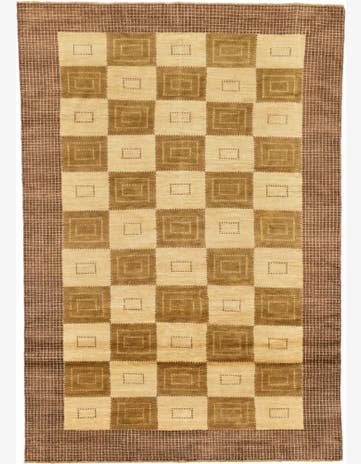 6' 10 x 9' 9 Hand Knotted Modern Ziegler Oriental Rug