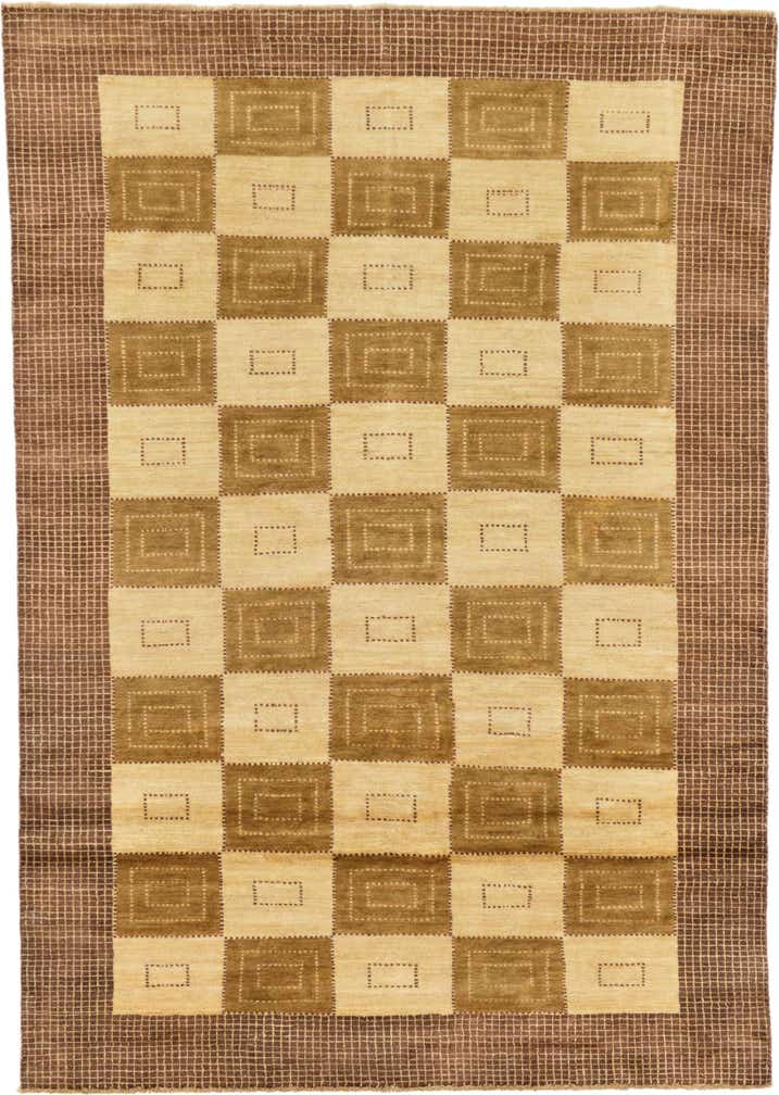 6' 10 x 9' 9 Hand Knotted Modern Ziegler Oriental Rug