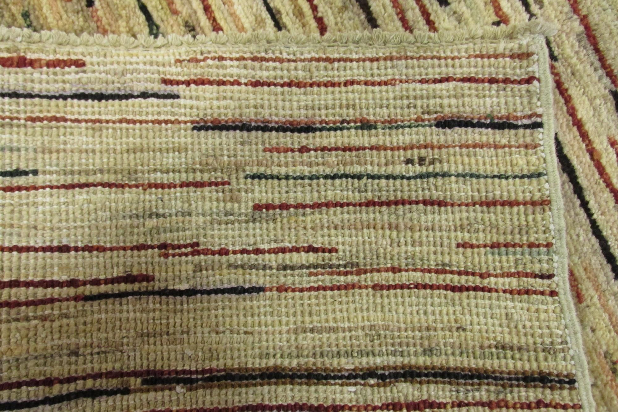 3' 7 x 6' Hand Knotted Modern Ziegler Oriental Rug