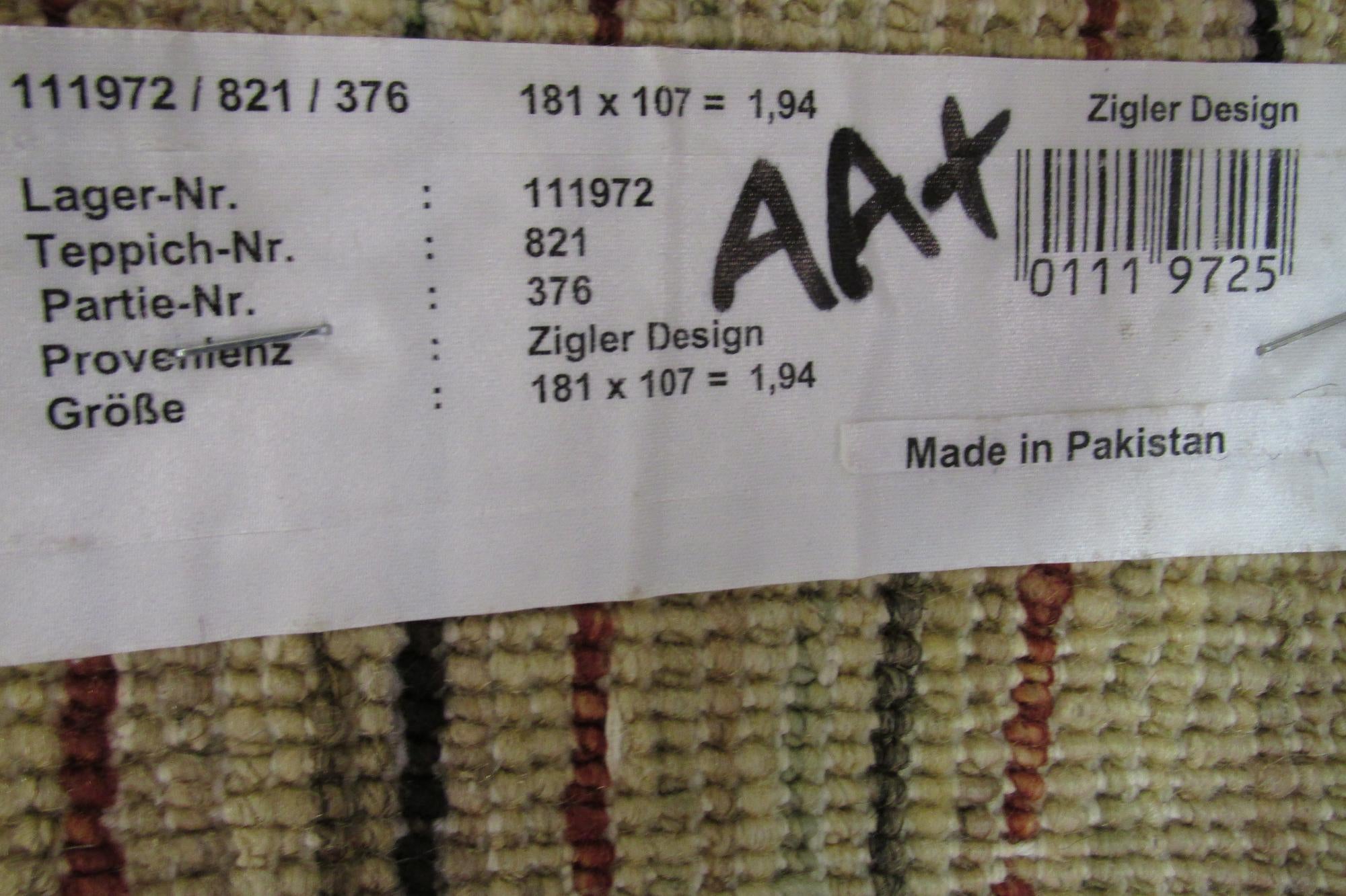 3' 7 x 6' Hand Knotted Modern Ziegler Oriental Rug