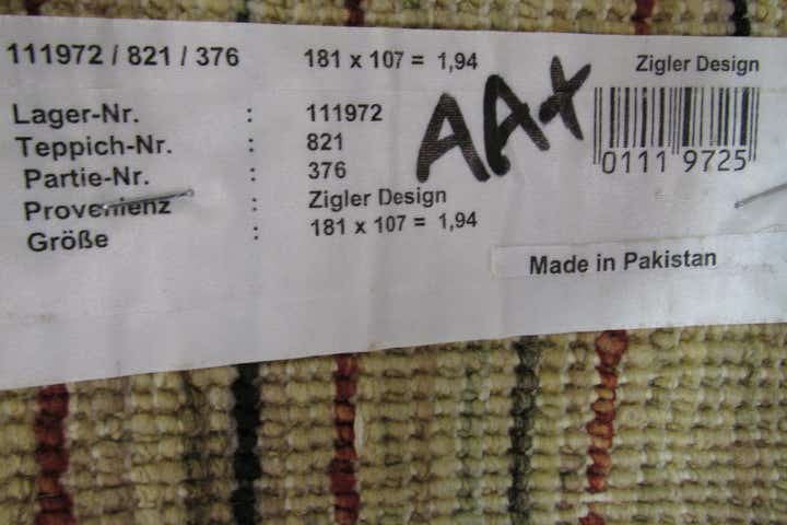 3' 7 x 6' Hand Knotted Modern Ziegler Oriental Rug