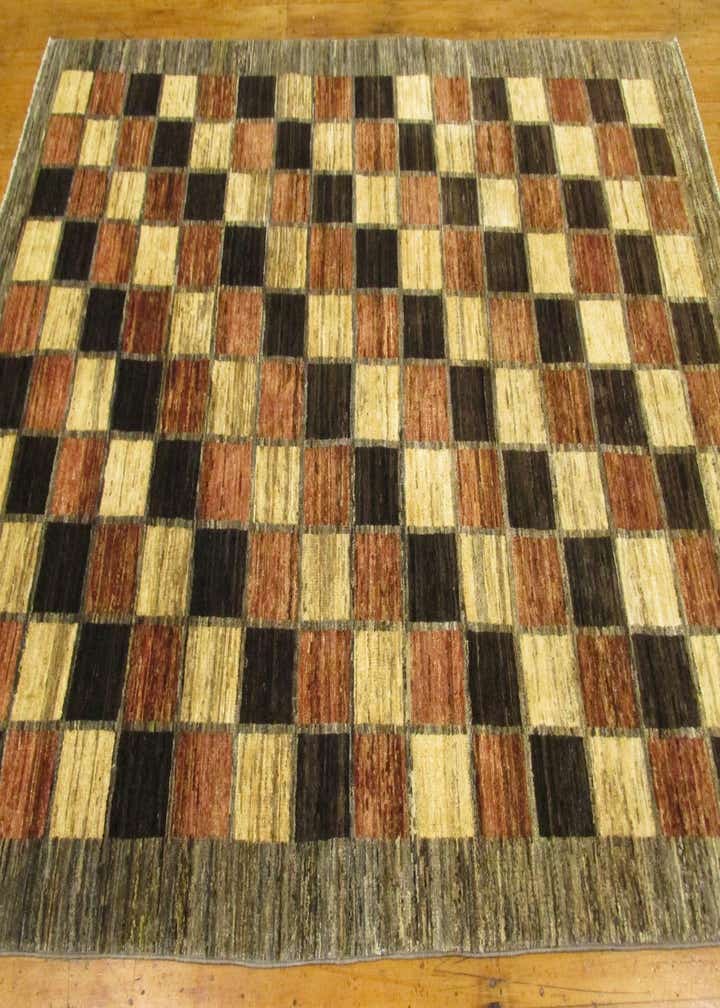 4' 7 x 6' 8 Hand Knotted Modern Ziegler Oriental Rug
