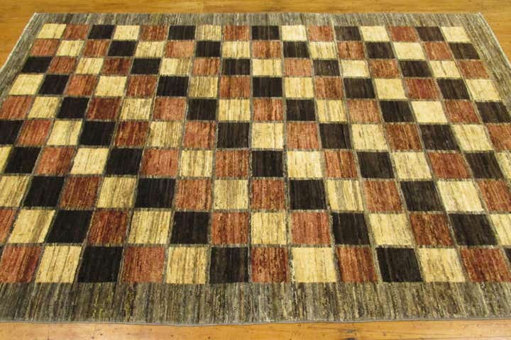 4' 7 x 6' 8 Hand Knotted Modern Ziegler Oriental Rug