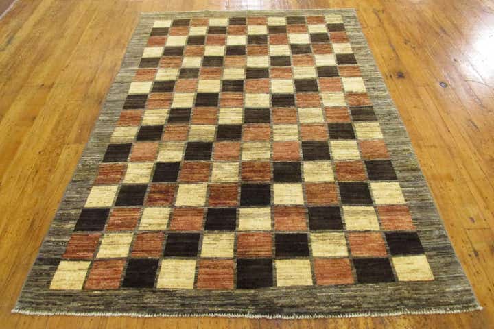 4' 7 x 6' 8 Hand Knotted Modern Ziegler Oriental Rug