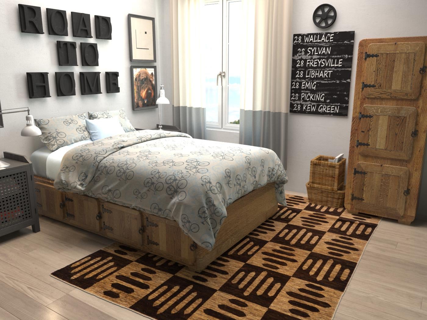 5' 8 x 7' 11 Hand Knotted Modern Ziegler Oriental Rug