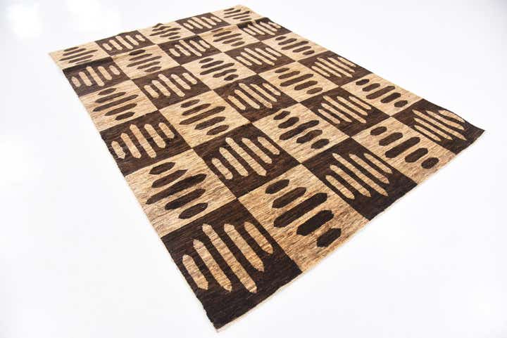 5' 8 x 7' 11 Hand Knotted Modern Ziegler Oriental Rug
