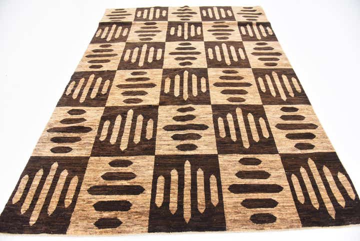 5' 8 x 7' 11 Hand Knotted Modern Ziegler Oriental Rug