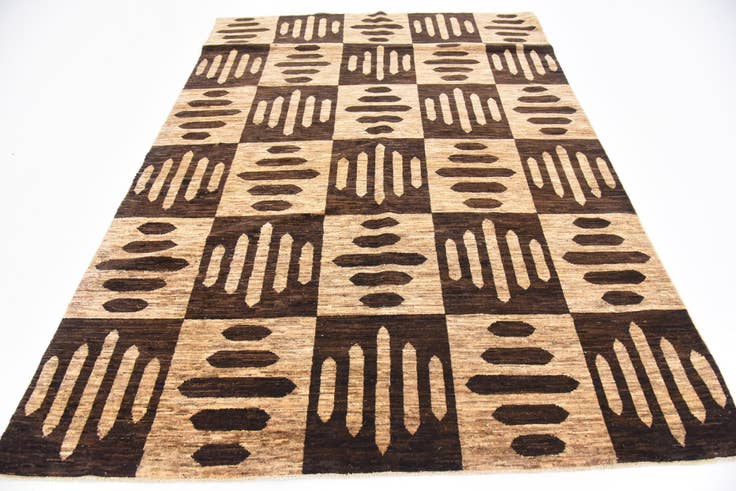 Detail image of 5' 8 x 7' 11 Hand Knotted Modern Ziegler Oriental Rug