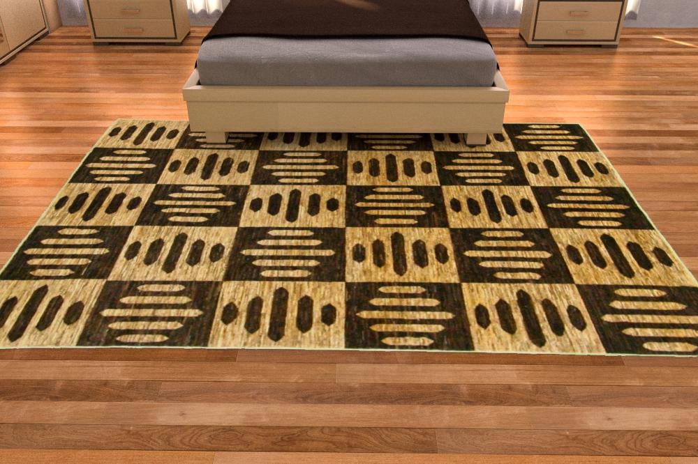 5' 8 x 7' 11 Hand Knotted Modern Ziegler Oriental Rug
