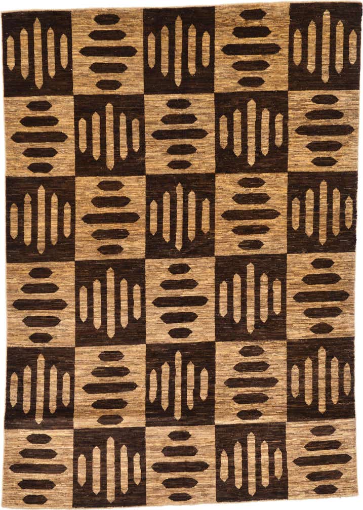 5' 8 x 7' 11 Hand Knotted Modern Ziegler Oriental Rug